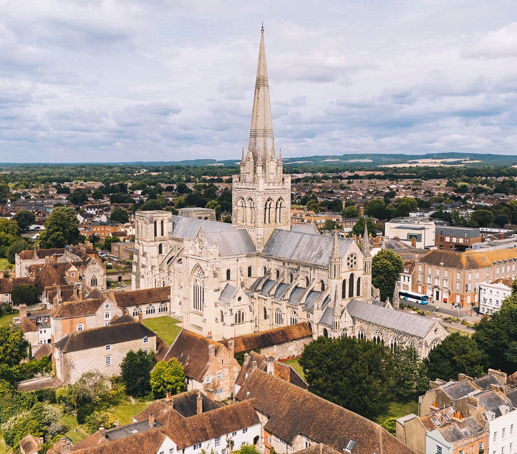 Aerial View of Chichester, West Sussex