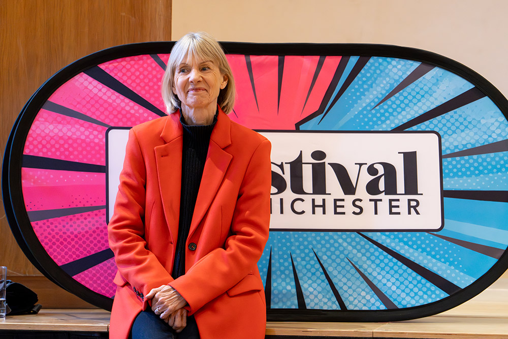 Festival President Kate Mosse at the Festival of Chichester 2026 brochure launch.